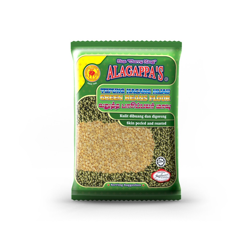 Alagappas Tepung Kacang Hijau Green Beans Flour 500gm Shopee