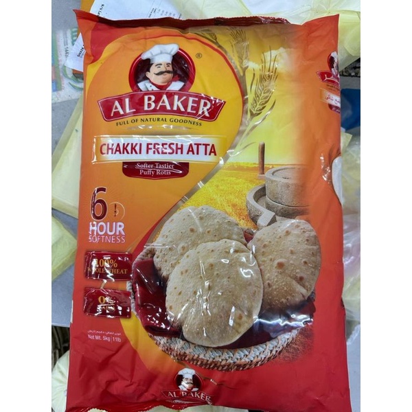 AL BAKER / Chakki Atta / Flour / Tepung Atta / Whole Wheat Flour / 1kg ...