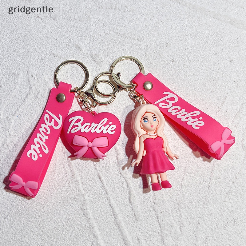 [gridgentle] Cute Pink Barbie Key Chain Cartoon Doll Pendant Love Key Ring Backpack Headphone