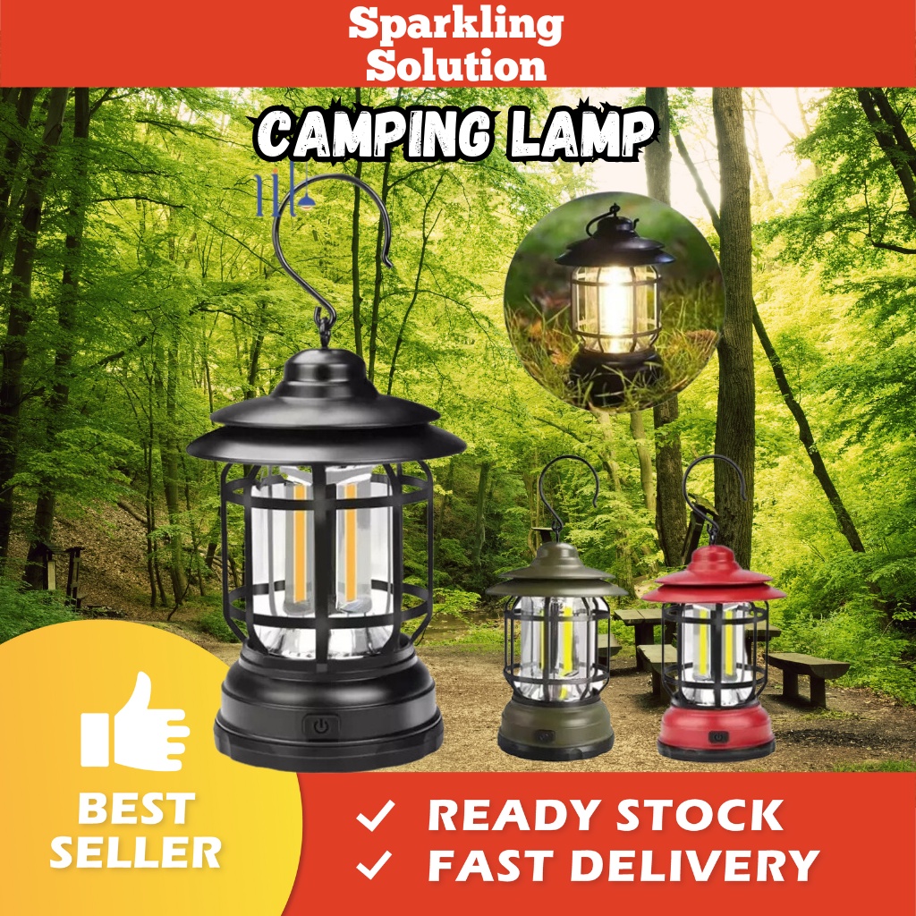 Camping Lamp Light Outdoor Camping LED Vintage Lantern Multifunction