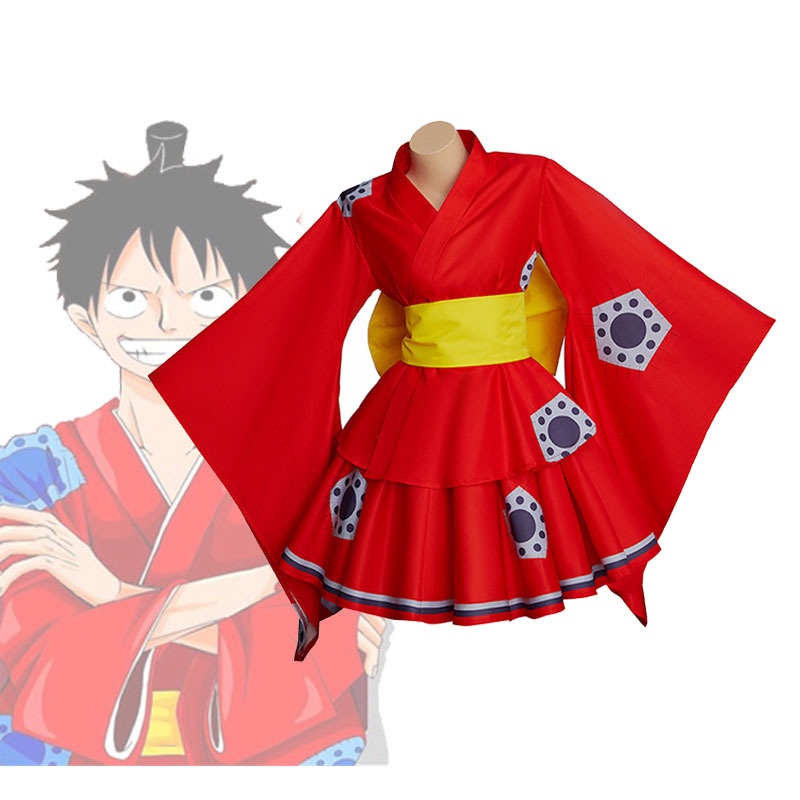 One Piece cos Clothing Luffy Zoro Trafalgar Luo Nami Wano Country ...