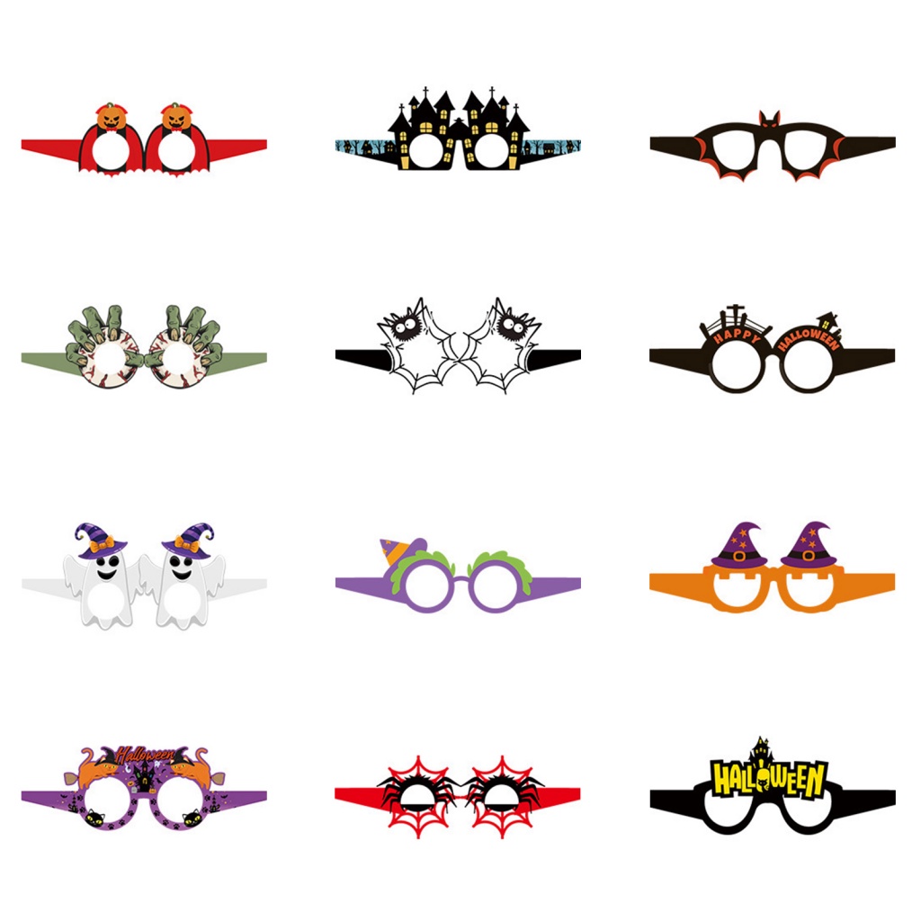 [PusioPJ3] Halloween Cosplay Glasses Halloween Party Accessories Spooky ...
