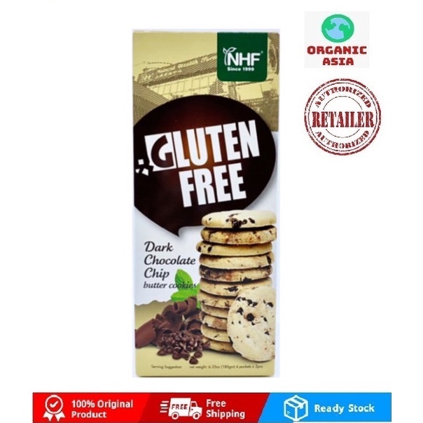 NHF GLUTEN FREE DARK CHOCOLATE CHIP COOKIES 180g Shopee Malaysia
