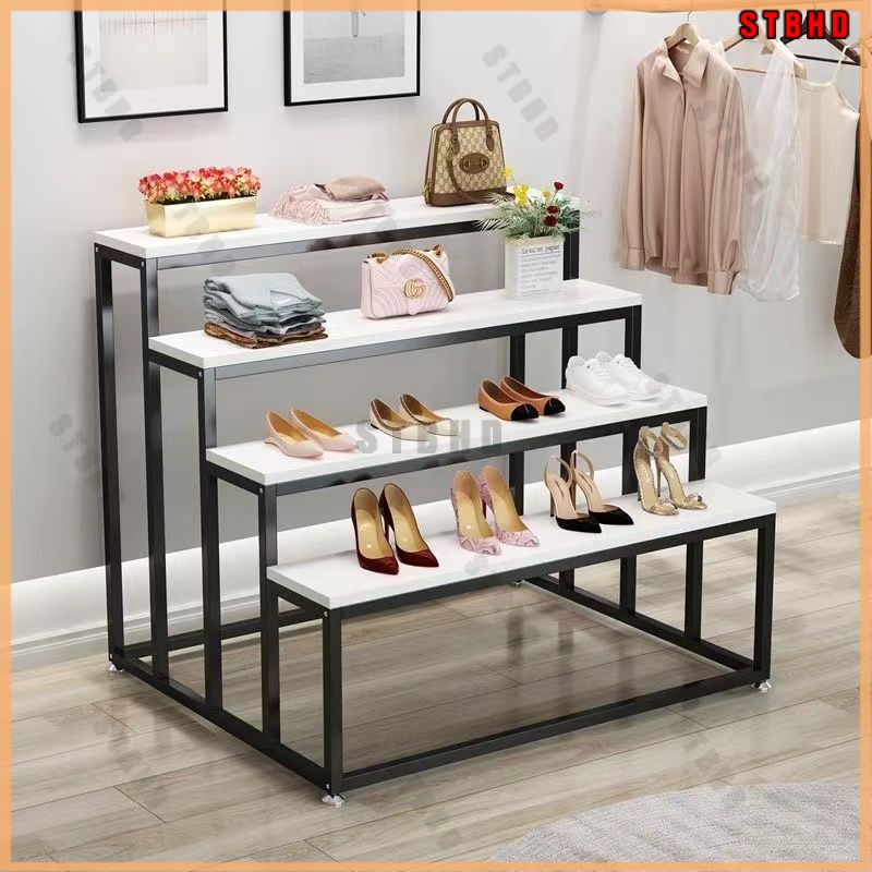 Stepped multilayer display stand shoe bag rack clothing store shoe