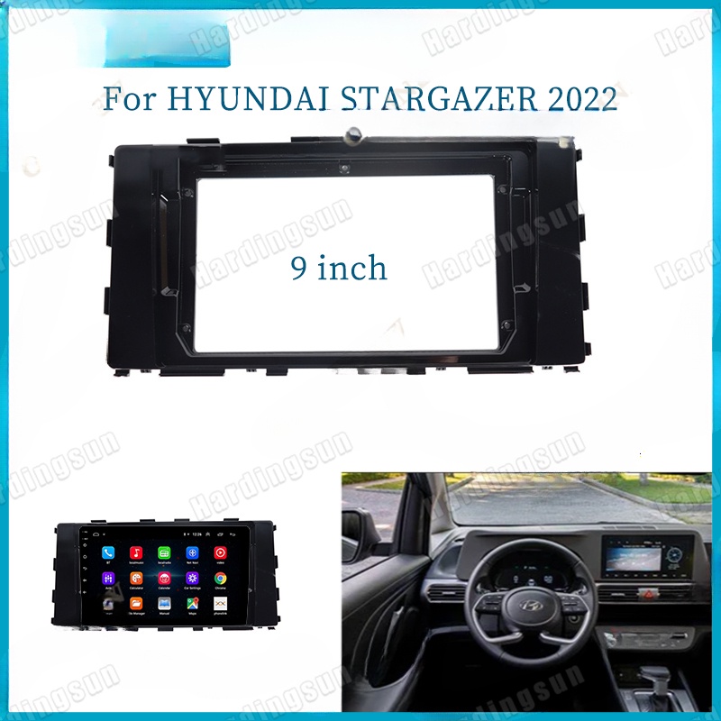 2 Din 9 Inch Car Radio Plastic Fascia Panel Frame FOR 2022 HYUNDAI
