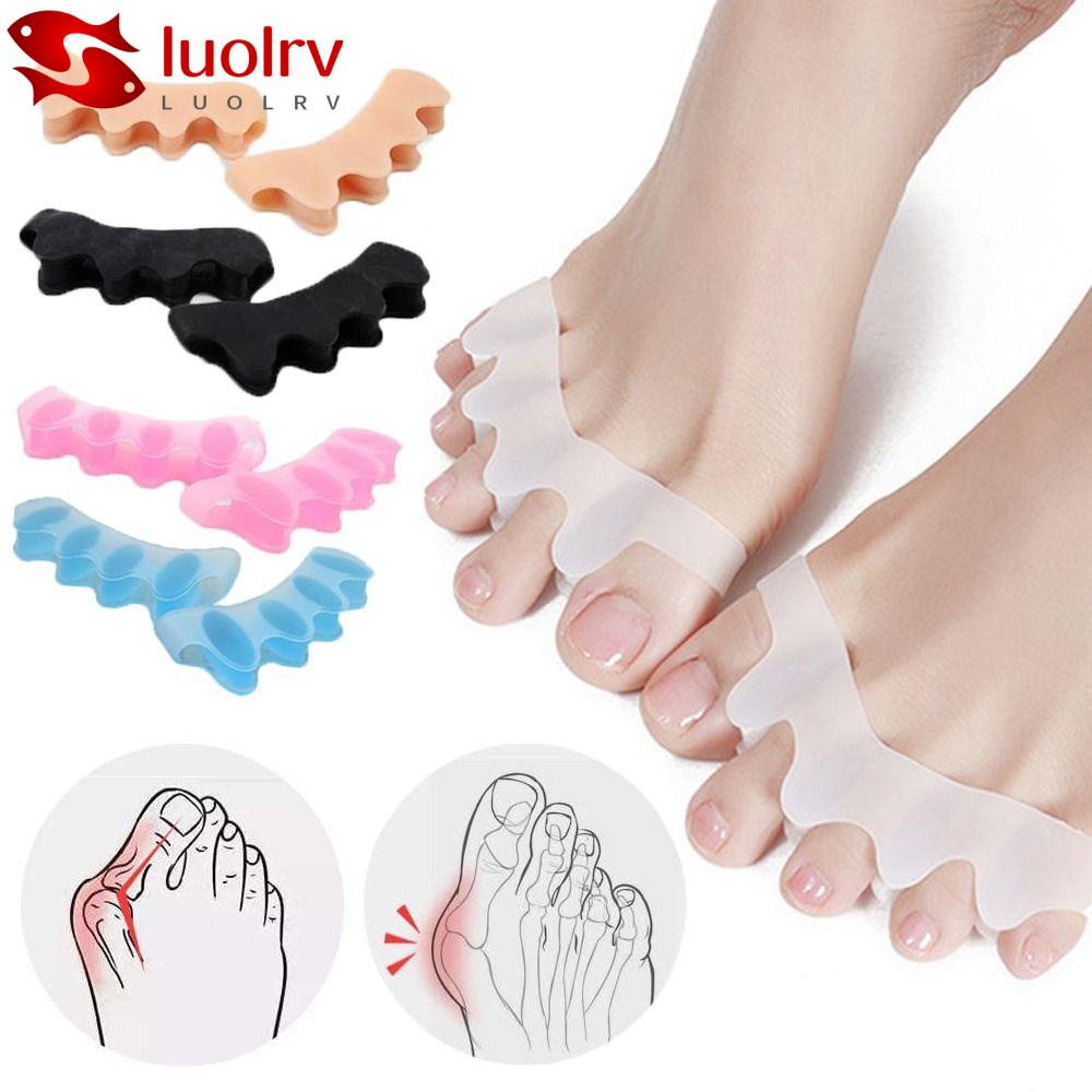 LUOLRV 2pair Big Toe Straightener, Relief Foot Pain Silicone Toes