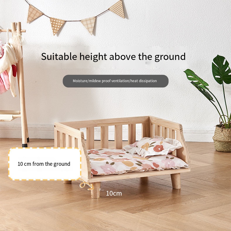 four seasons universal sofa bed off the ground pet bed Solid wood dog bed kennel small dog