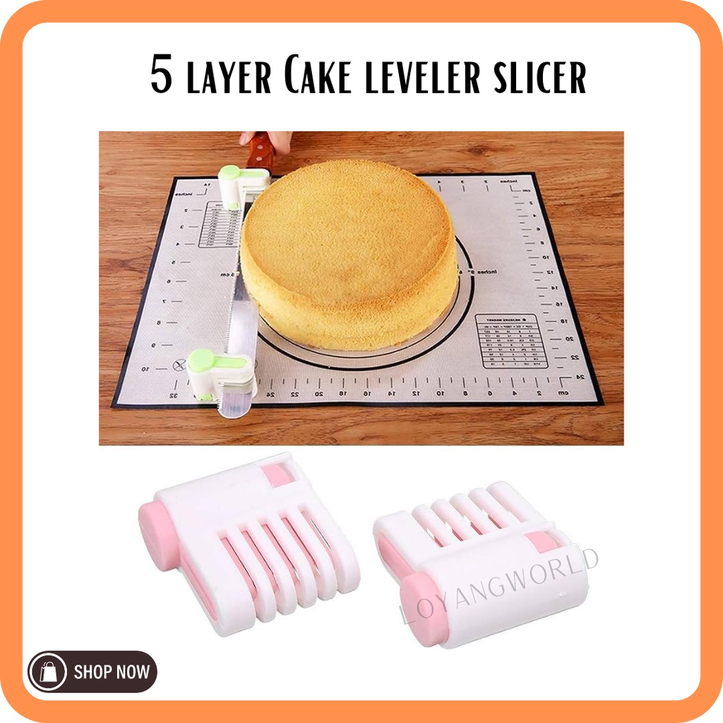5 Layer Cake Leveler Slicer Guide Bread Adjustable Cutter Cake Slicer
