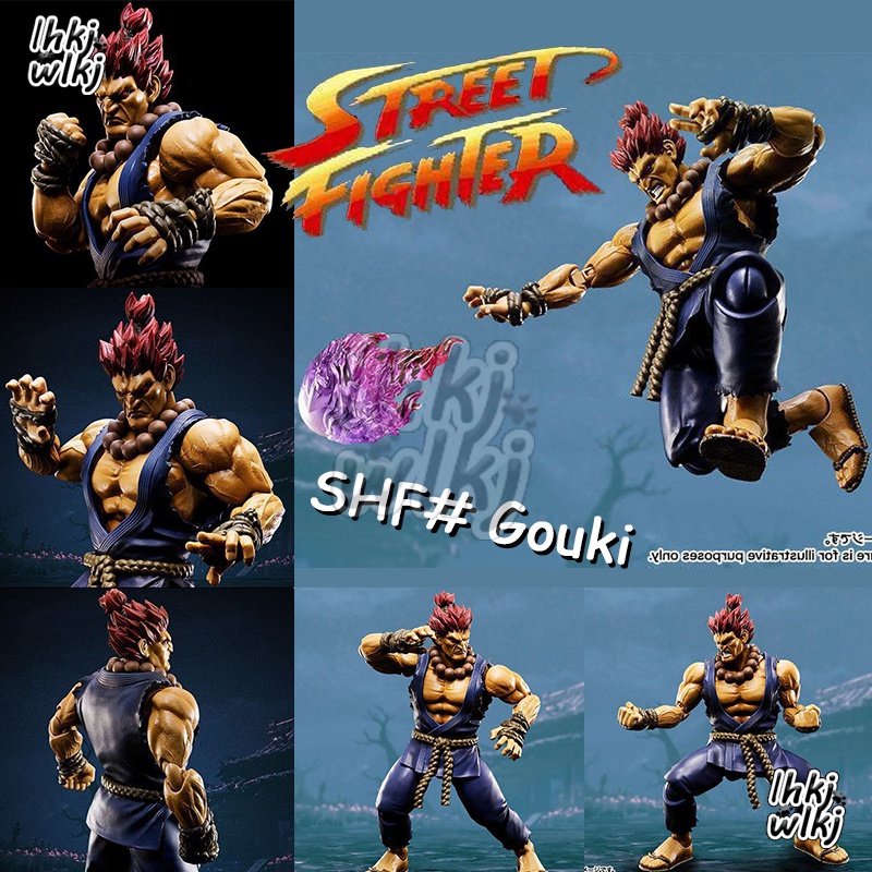 SHF Street Fighter Gouki Change Face Anime Game Articulado Model Dolls ...