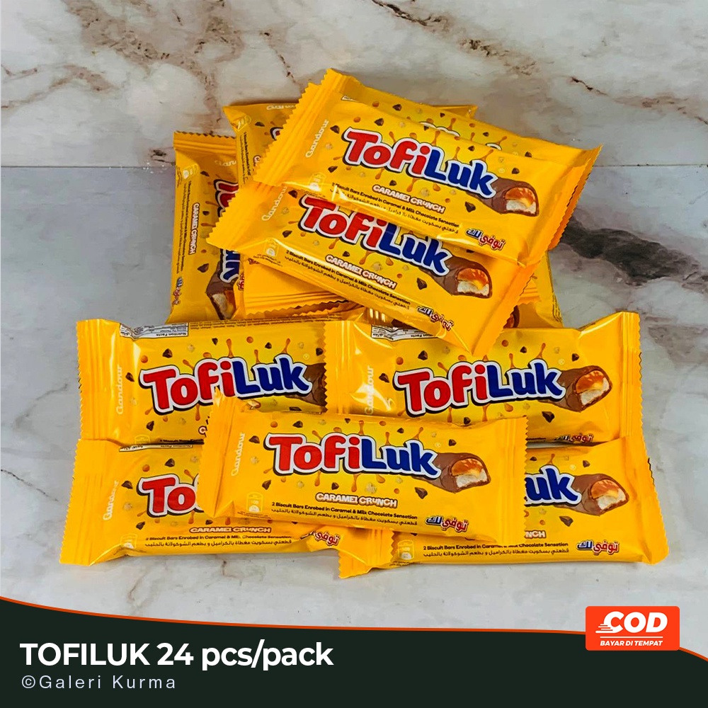 Tofiluk Chocolate CARAMEL CRUNCH 1 BOX Contains 24 Pcs ORIGINAL GANDOUR ...