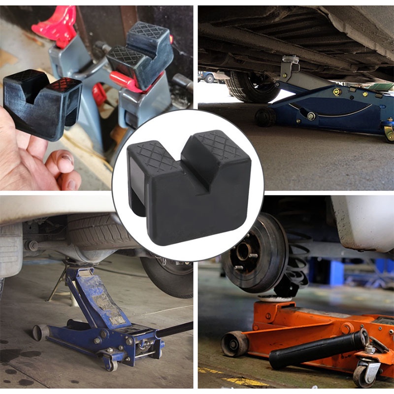 Rubber Black Slotted Jack Pad Frame Rail Adapter Car Repair Tools