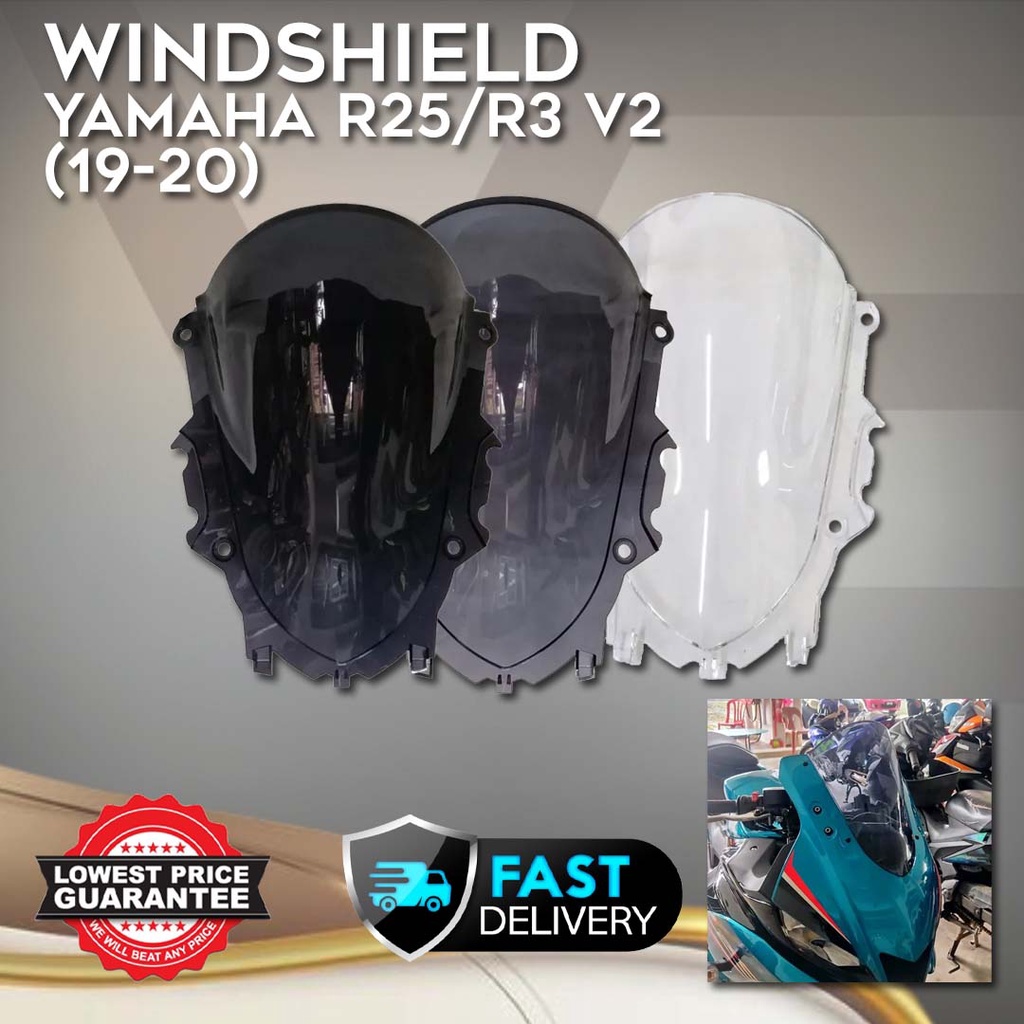 EMS Windscreen For Yamaha R25/R3 V2 Endurance Sport Windshield ...