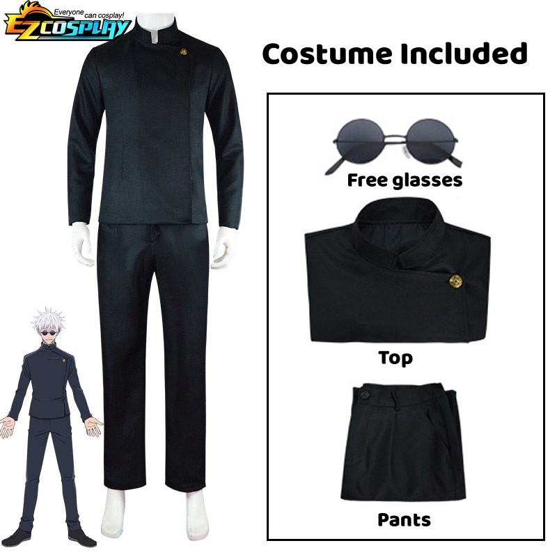 Jujutsu Kaisen Season 2 Gojo Satoru Cosplay Costume Short Wig Glasses ...