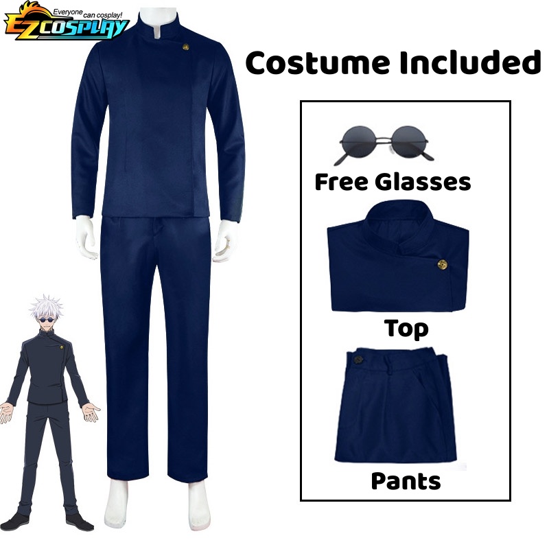Jujutsu Kaisen Season 2 Gojo Satoru Cosplay Costume Short Wig Glasses ...