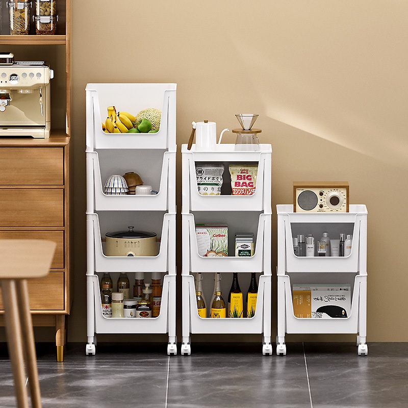 Multifunctional Mobile Storage Rack Household Kitchen Trolley Storage ...
