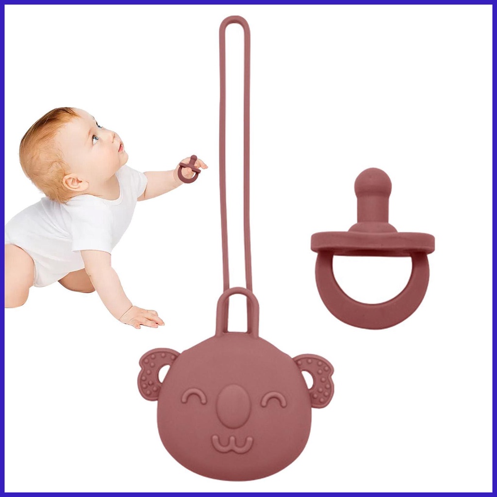 Pacifier Case And Clip Set Safe Silicone Pacifier Cover Kit For Baby