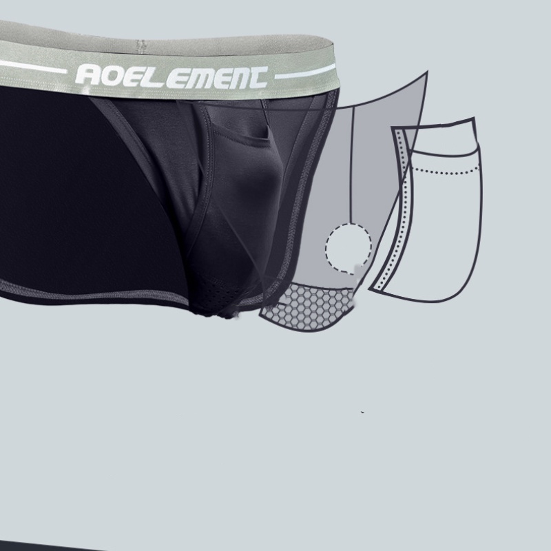 Men Inner Crotch Separation Healthy Vein Briefs Breathable U-Convex ...