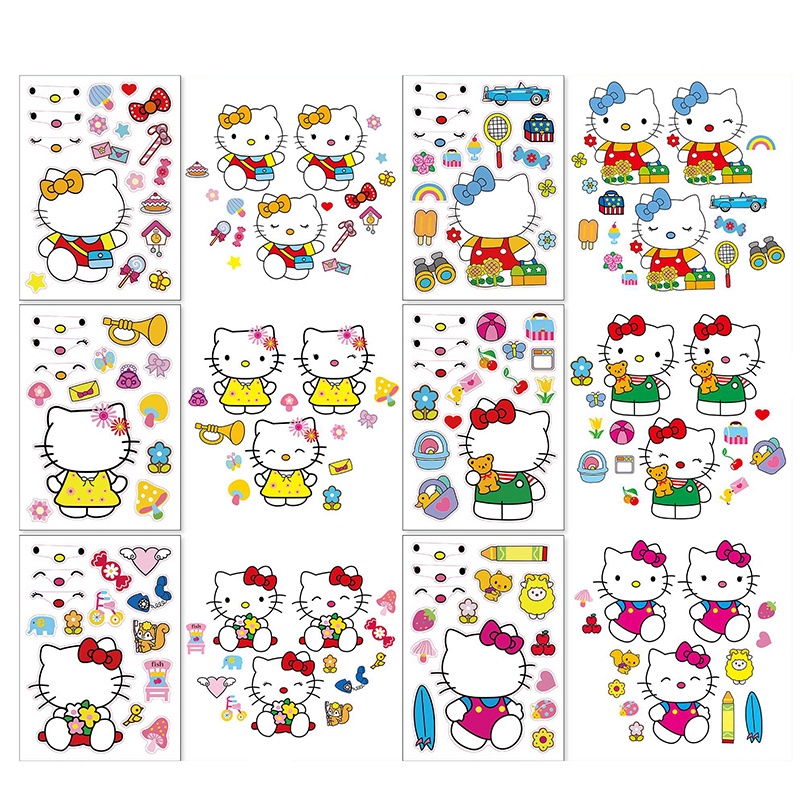 2024 New Sanrio Series Puzzle Stickers, Sanrio Family Character ...