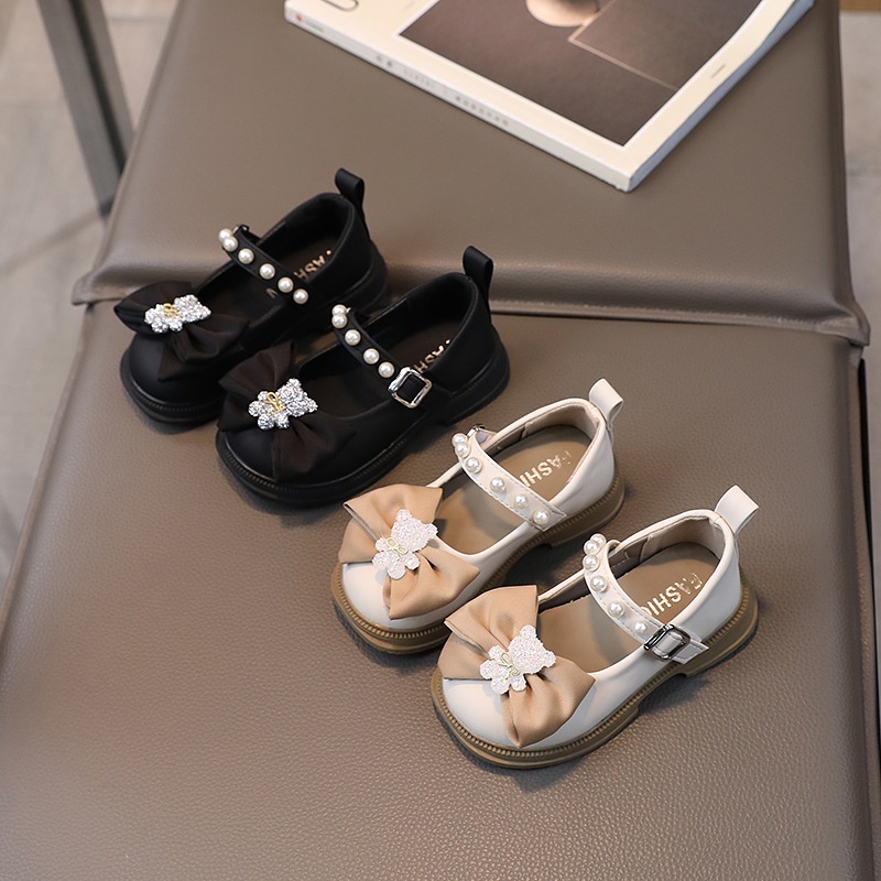 Baby Flat Shoes Korean Style Fashion Bow Princess Shoes Bow Soft Sole