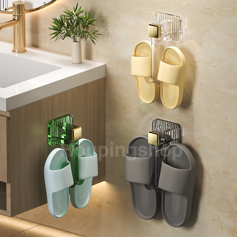 Slippers Rack No Punching Bathroom Simple Slipper Hook Toilet Drainage ...