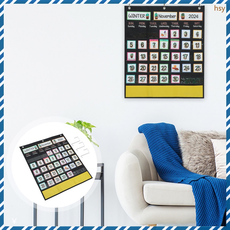 Monthly Wall Calendar Kids Learning Home Calendar For Classroom