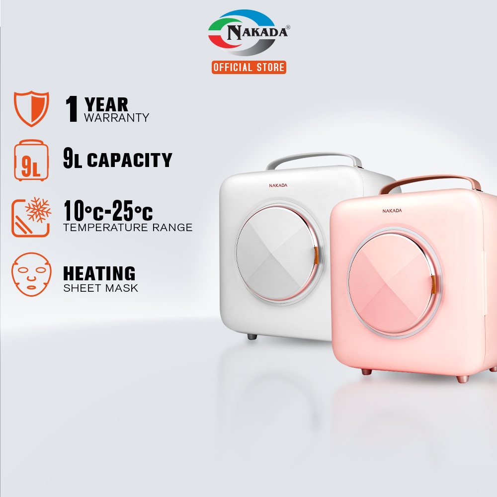 Nakada Beauty Care Fridge NC33 9 Liter LED Light Cooler Cosmetic Facial