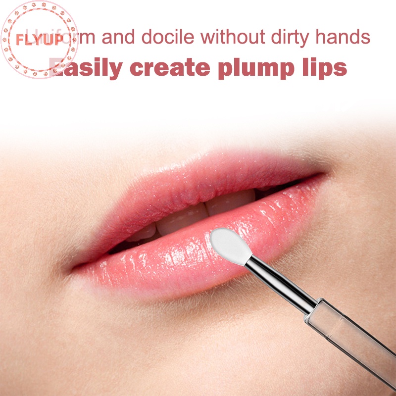 flyup Portable Lip Gloss Applicator al Silicone Lip Brushes with Dust