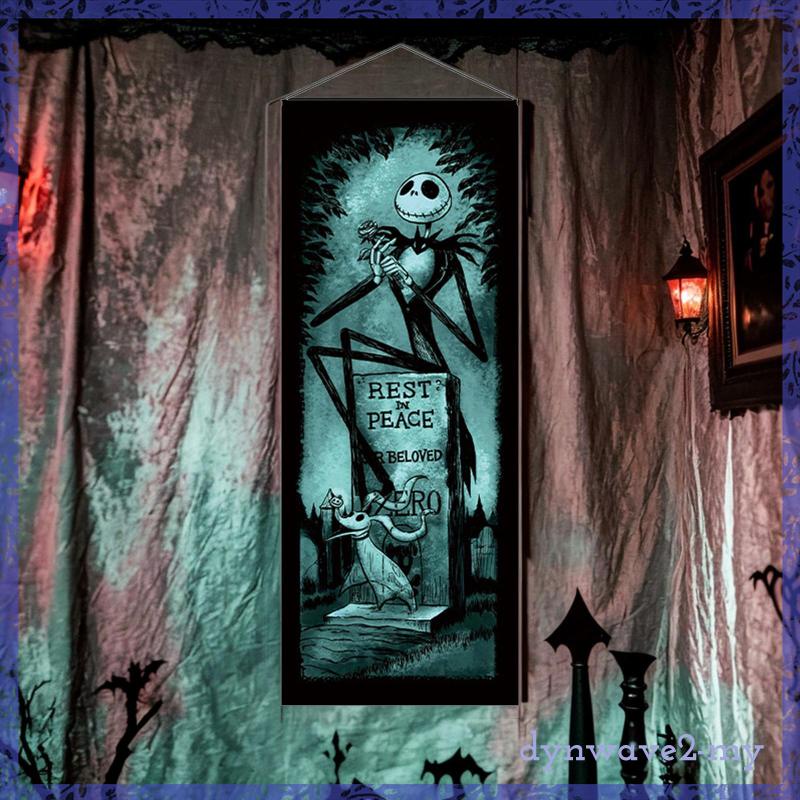[DynwaveedMY] Halloween Poster Wall Hanging Creepy Wall Tapestry
