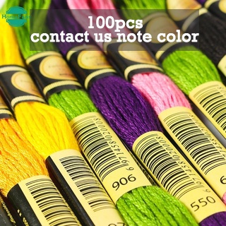 Hozzwhoo 447-Color Rainbow Embroidery Thread Kit With 20 Plastic Bobbins - 8m Each, For Bracelets & Crafts