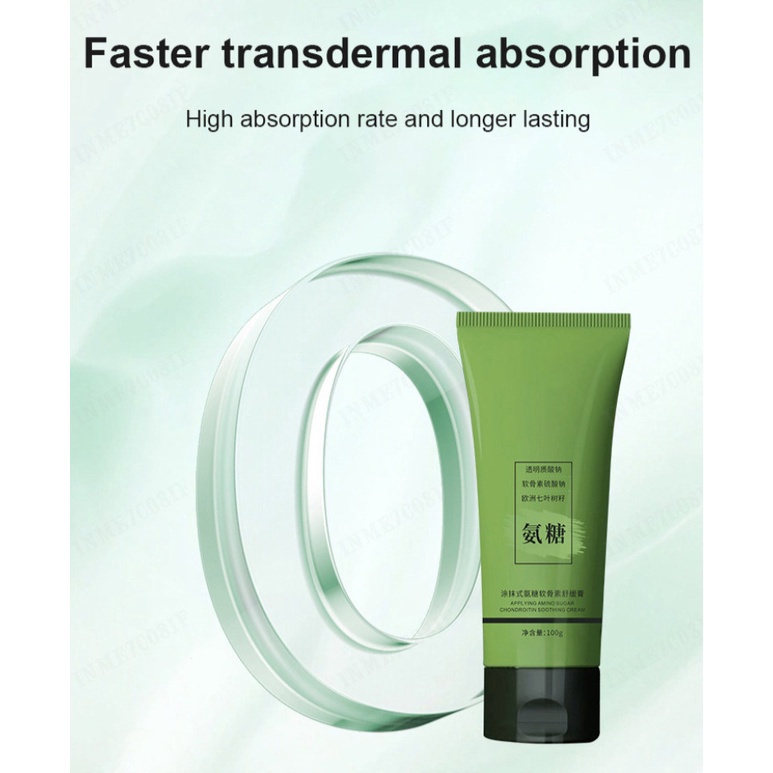 Glucosamine Chondroitin Topical Soothing Gel Portable Green Tube 100g