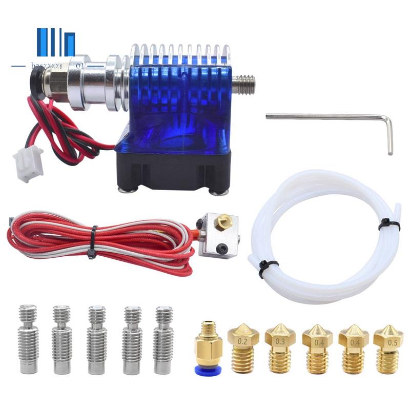 24V All Metal V6 Hotend Full Kit For 3D Printer - 5pc E-3D Style J-Head Extruder
