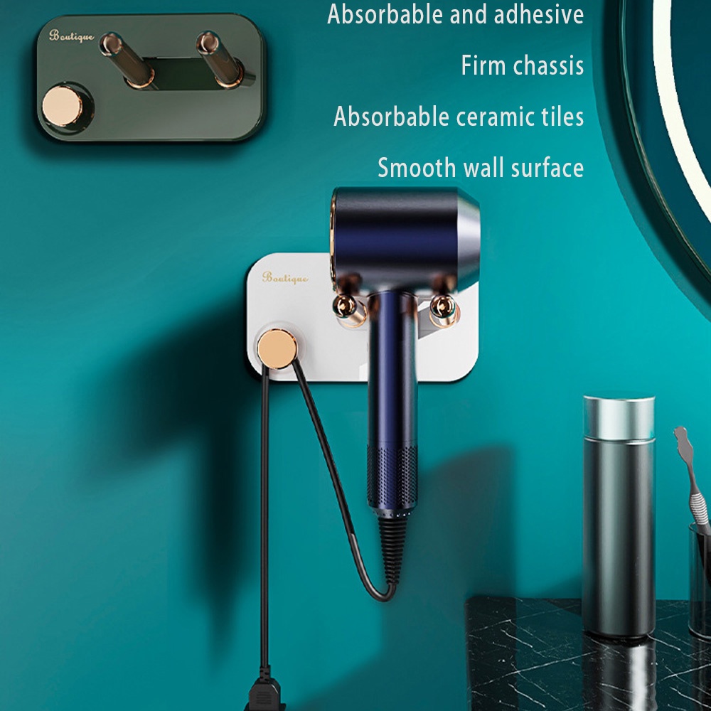 Hair Dryer Holder Seamless Stickers Waterproof Wallmounted hair dryer