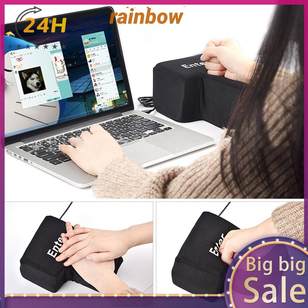 Anti-Stress Computer Huge Enter Key Big Giant USB Keyboard Vent Button ...