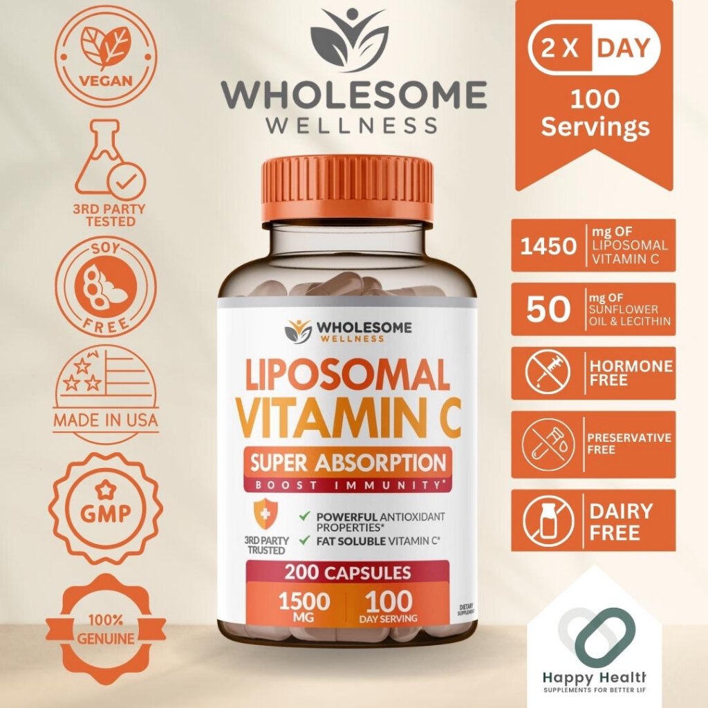 Wholesome Wellness Liposomal Vitamin C 1500 Mg. (200 Capsules) | Shopee ...