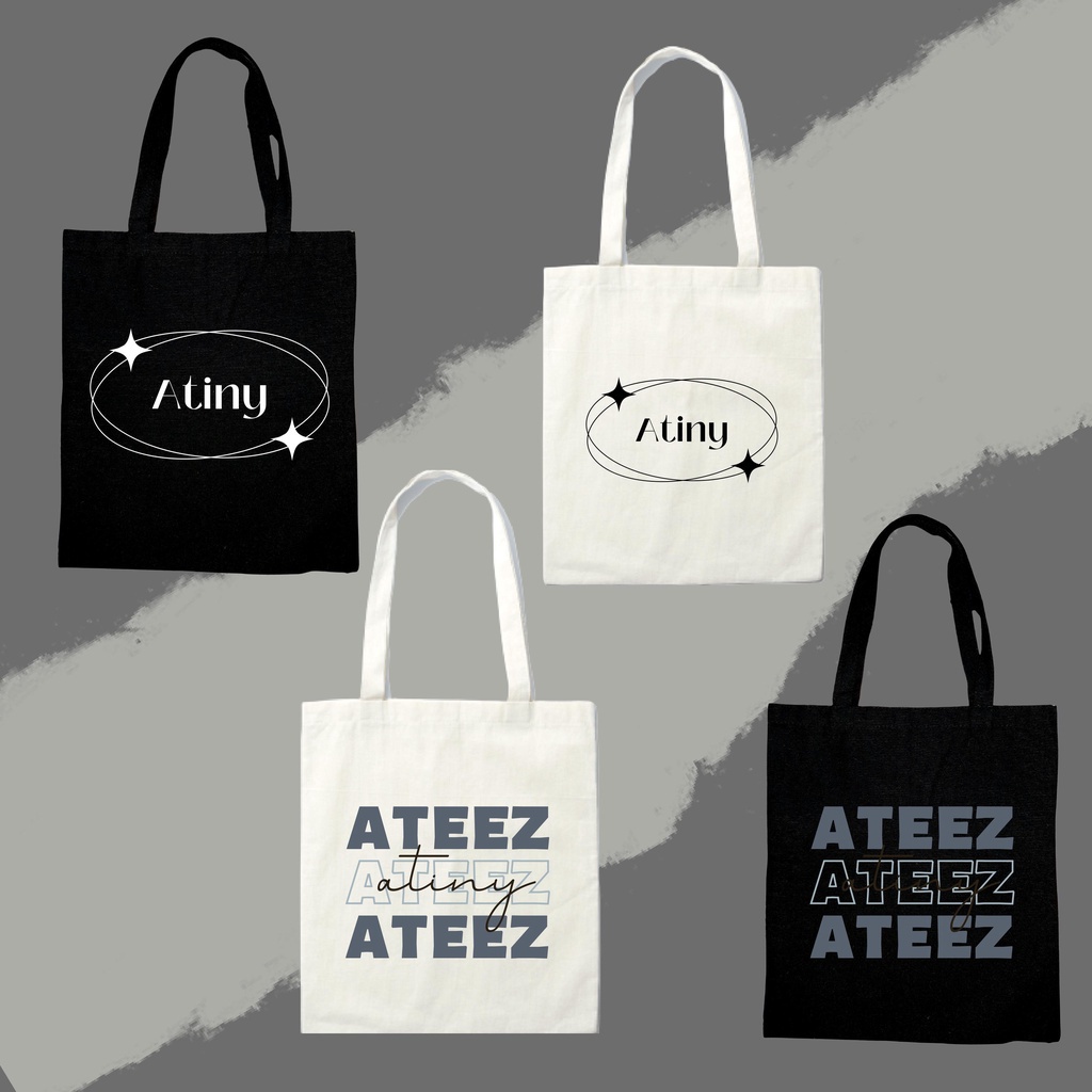 [PRE ORDER] KPOP TOTEBAG ATEEZ ATINY TOTEBAG CUGG | Shopee Malaysia