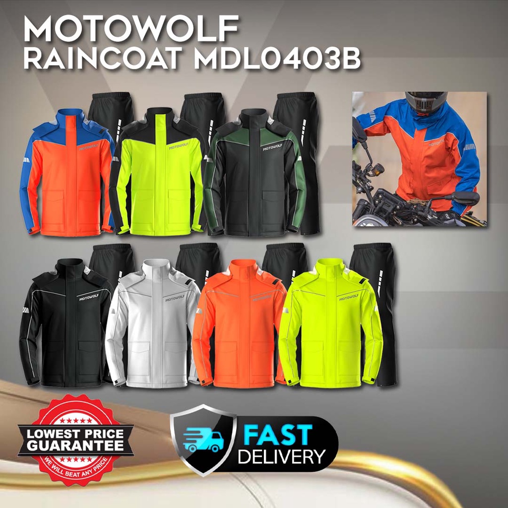 MOTOWOLF Night Reflection Raincoat MDL0403B | Shopee Malaysia