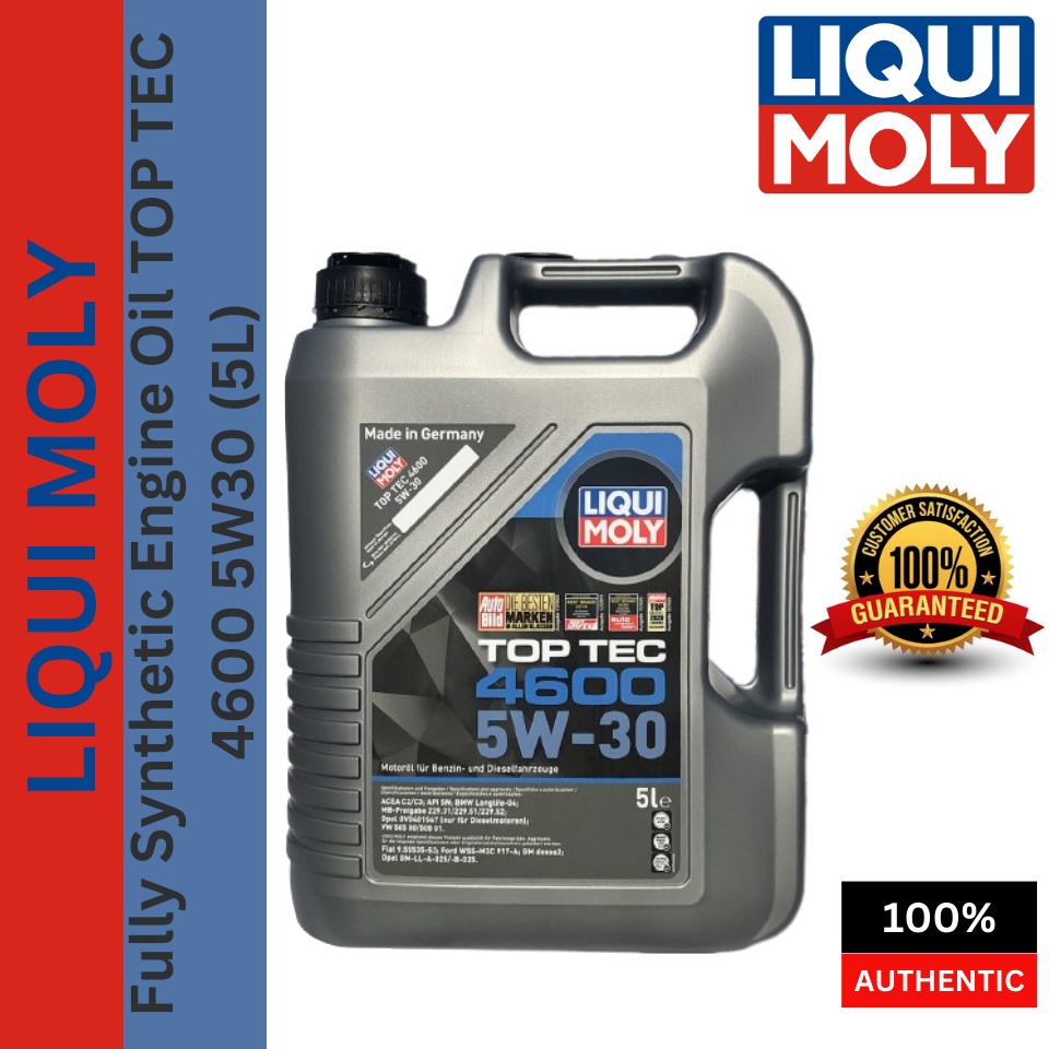 LIQUI MOLY Fully Synthetic Engine Oil TOP TEC 4600 5W30 (4L/5L) 5W30