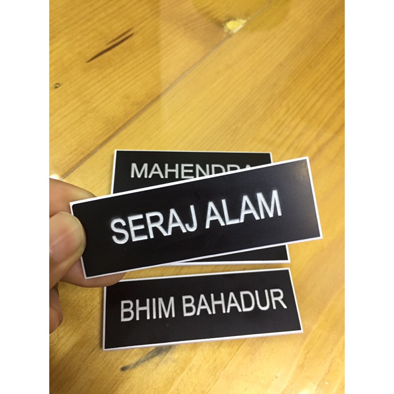 Name tag Guru Tag Engrave Pin Nama Cikgu Guru Penjawat awam