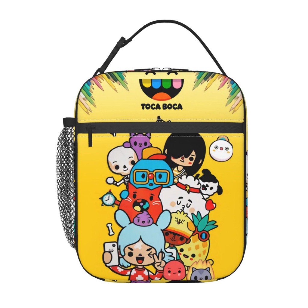 TOCA BOCA Lunch Bag Reusable Insulated Cooler Water Resistant Lunch Box Adult and Kid Tote Bag