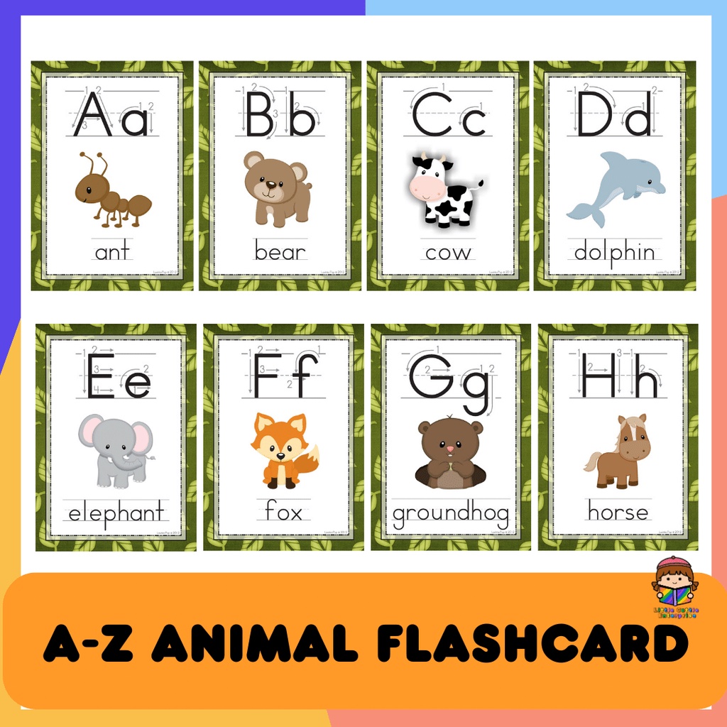 LITTLE CUTTIE A-Z Animal Flash Crad Activities Busy Book Prasekolah ...