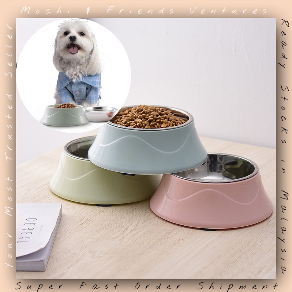 MNF Simplicity Antitipping Stainless Steel Pet Bowl Water Food Feeder