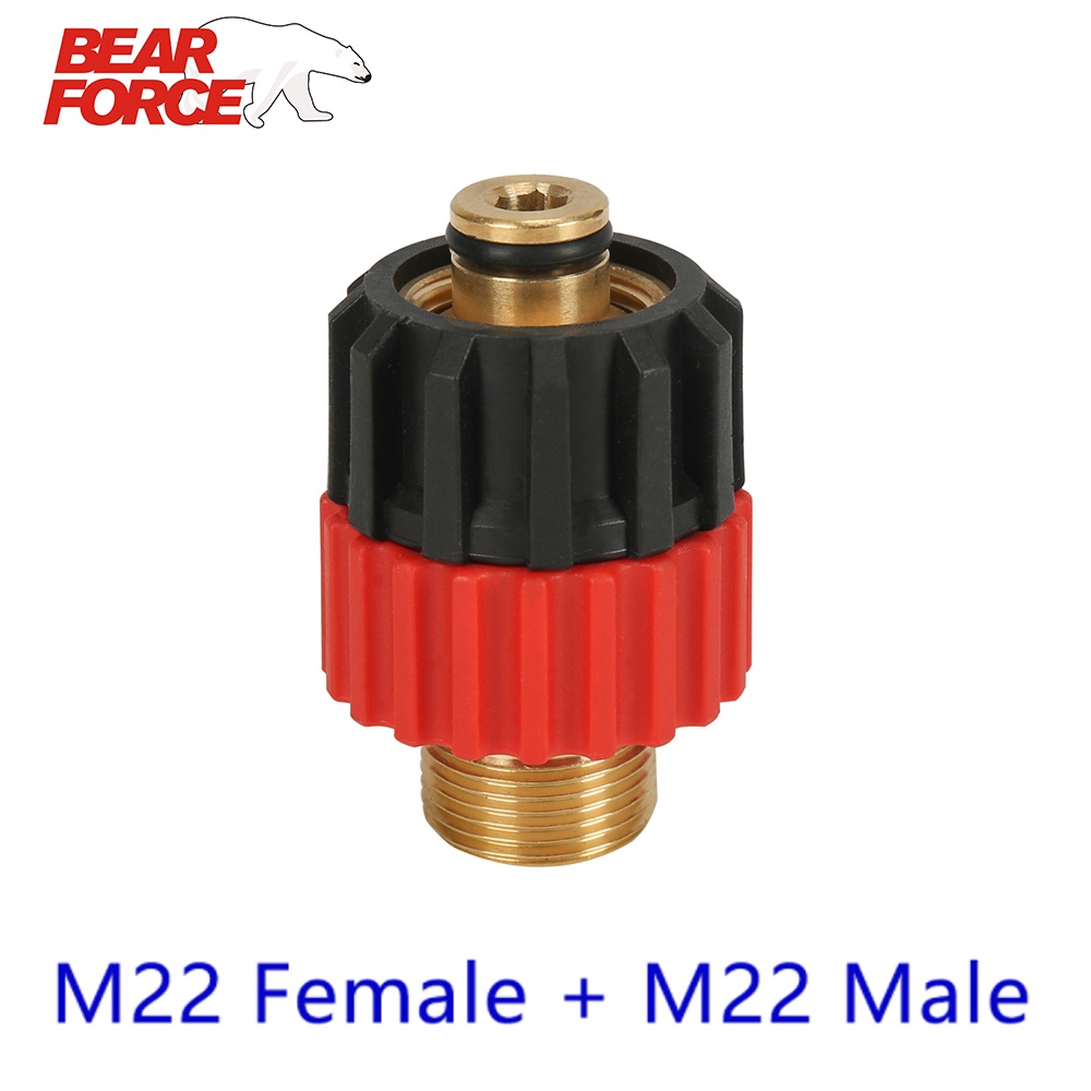 BEAR FORCE High Pressure Washer Swivel Connector M22 Car Washer Brass