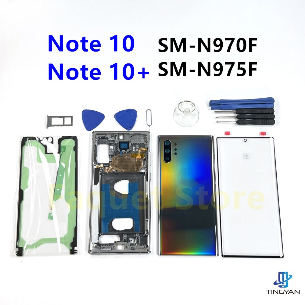 For SAMSUNG Galaxy Note 10 Plus N975F N970F Full Housing Case Back ...