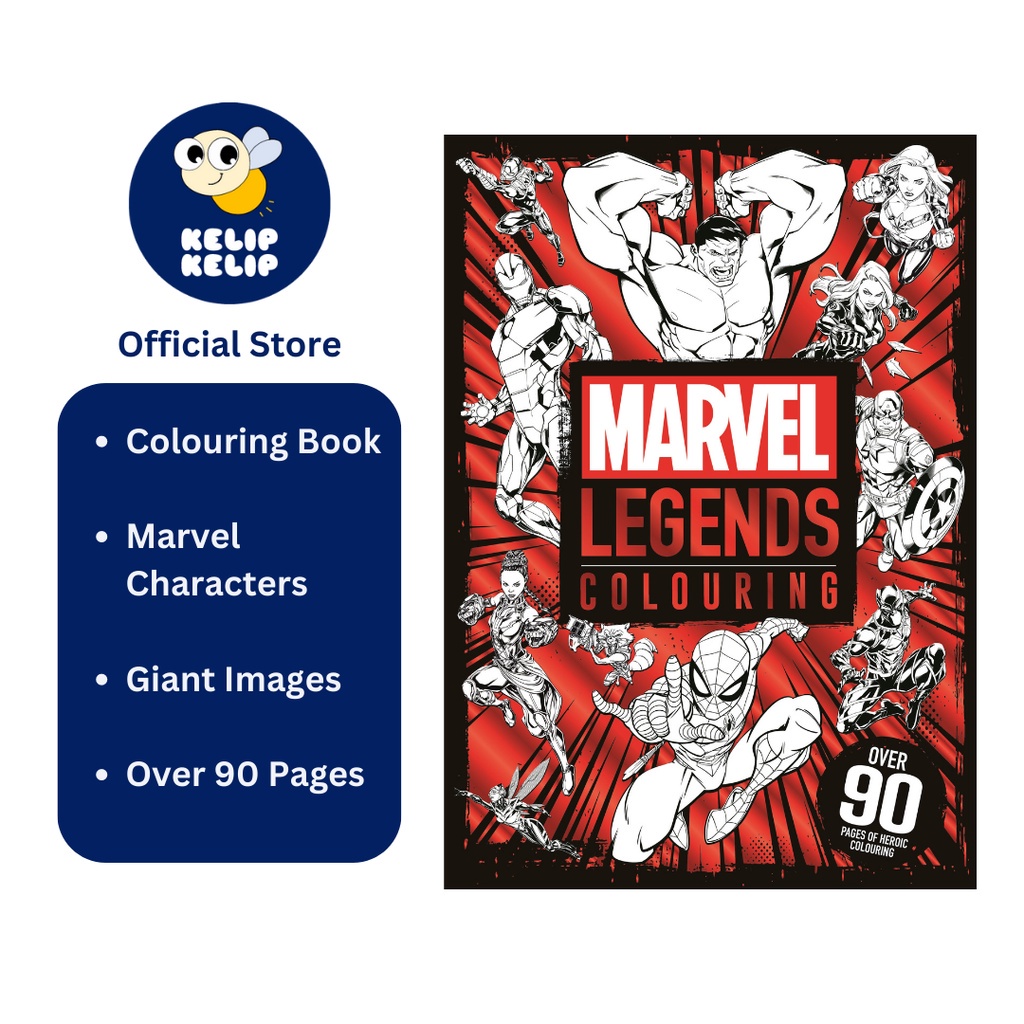 Marvel Legends Colouring Book (96 Thick Pages) For Kids & Adults To ...