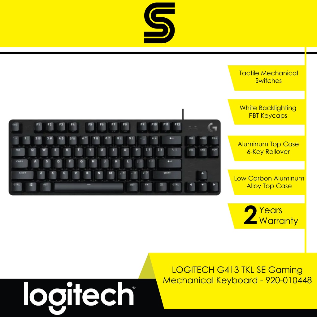 Logitech G413 TKL SE Tactile Mechanical Gaming Keyboard 920-010448