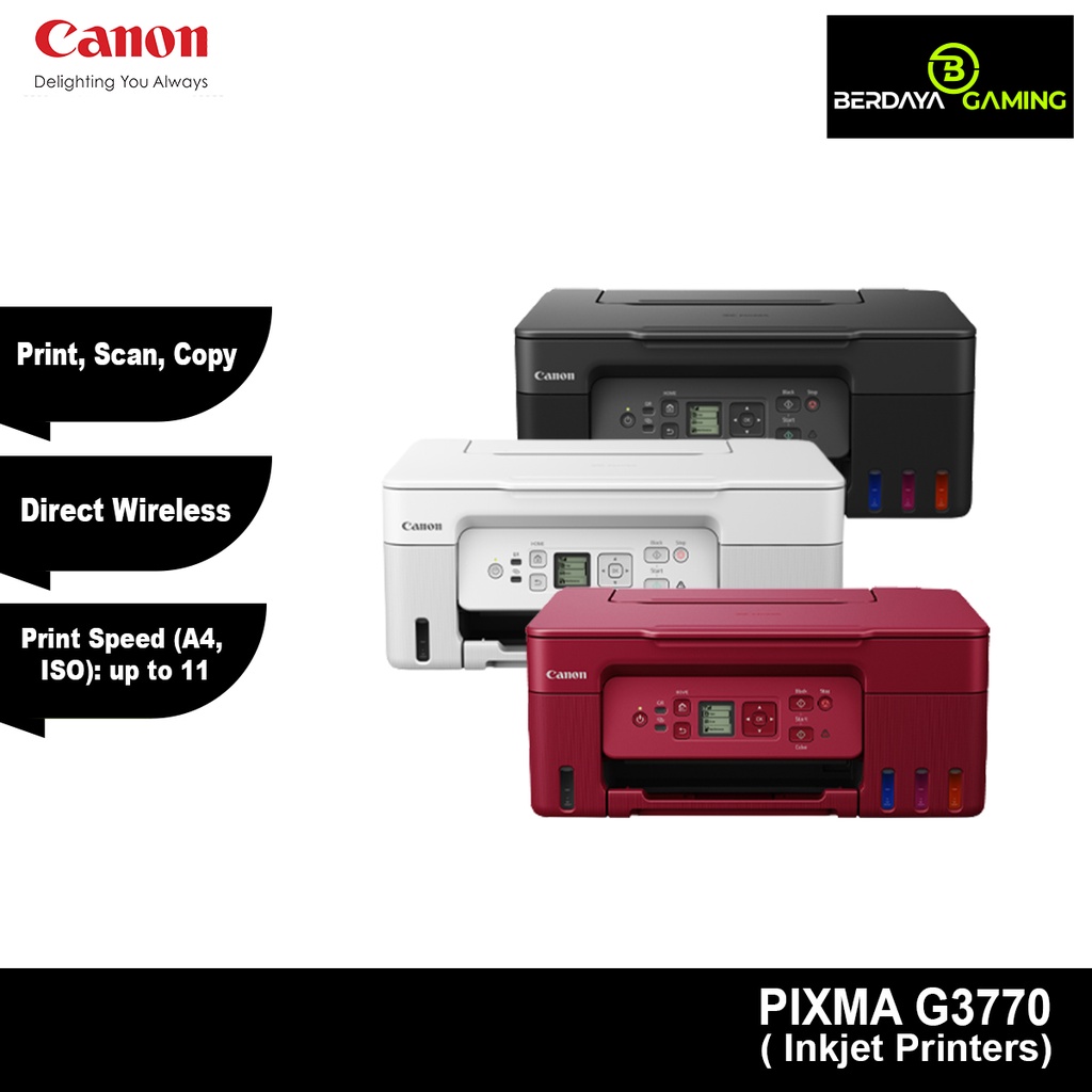 Canon Pixma G3770 Wireless All In One Refillable Ink Tank Printer Shopee Malaysia 9617