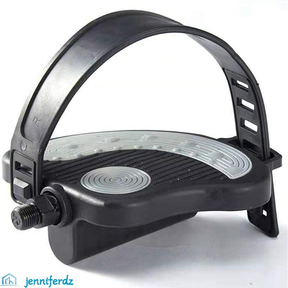 JENNIFERDZ Exercise Bike Pedals Rubber Straps Home 9/16 spindle Nonslip Bike Pedals for Spin