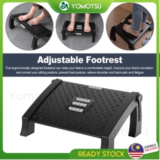 Adjustable Under Desk Footrest, Ergonomic Foot Rest with Massage Texture  and Roller, Foot Stool with 6 Adjustable Height Position, Tilting Foot Stool  Adjustment for Home, Office, Train 