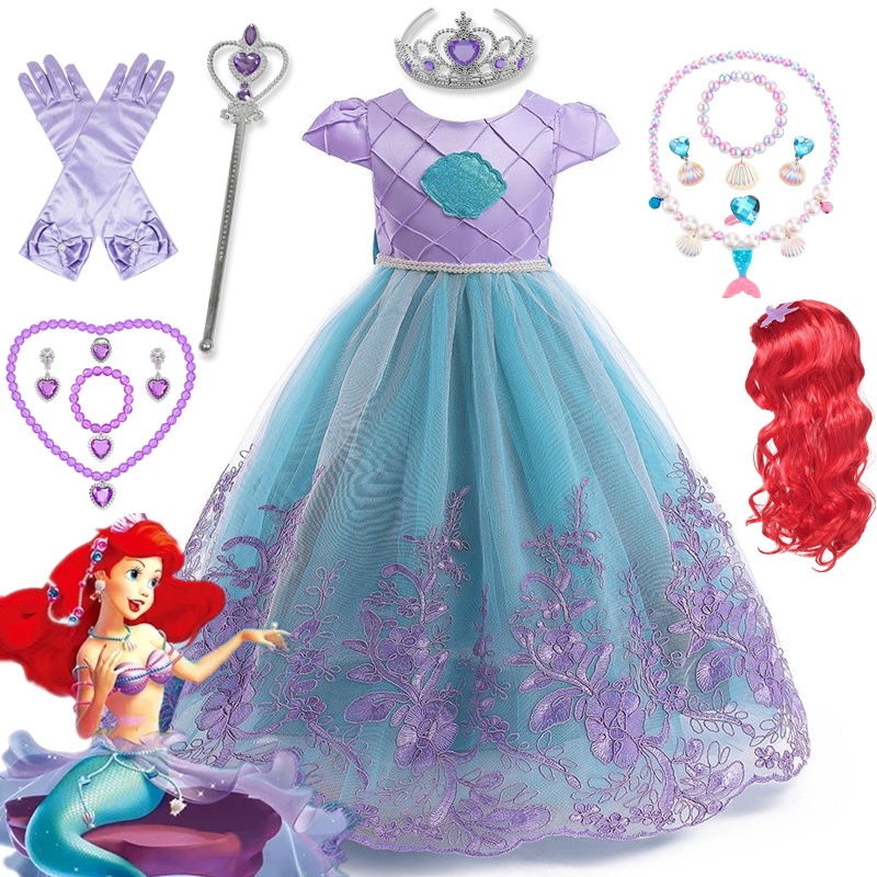 strapless open back dress Mermaid Baby Girl Princess Onesie Dress Costume – Baby Sleep Better