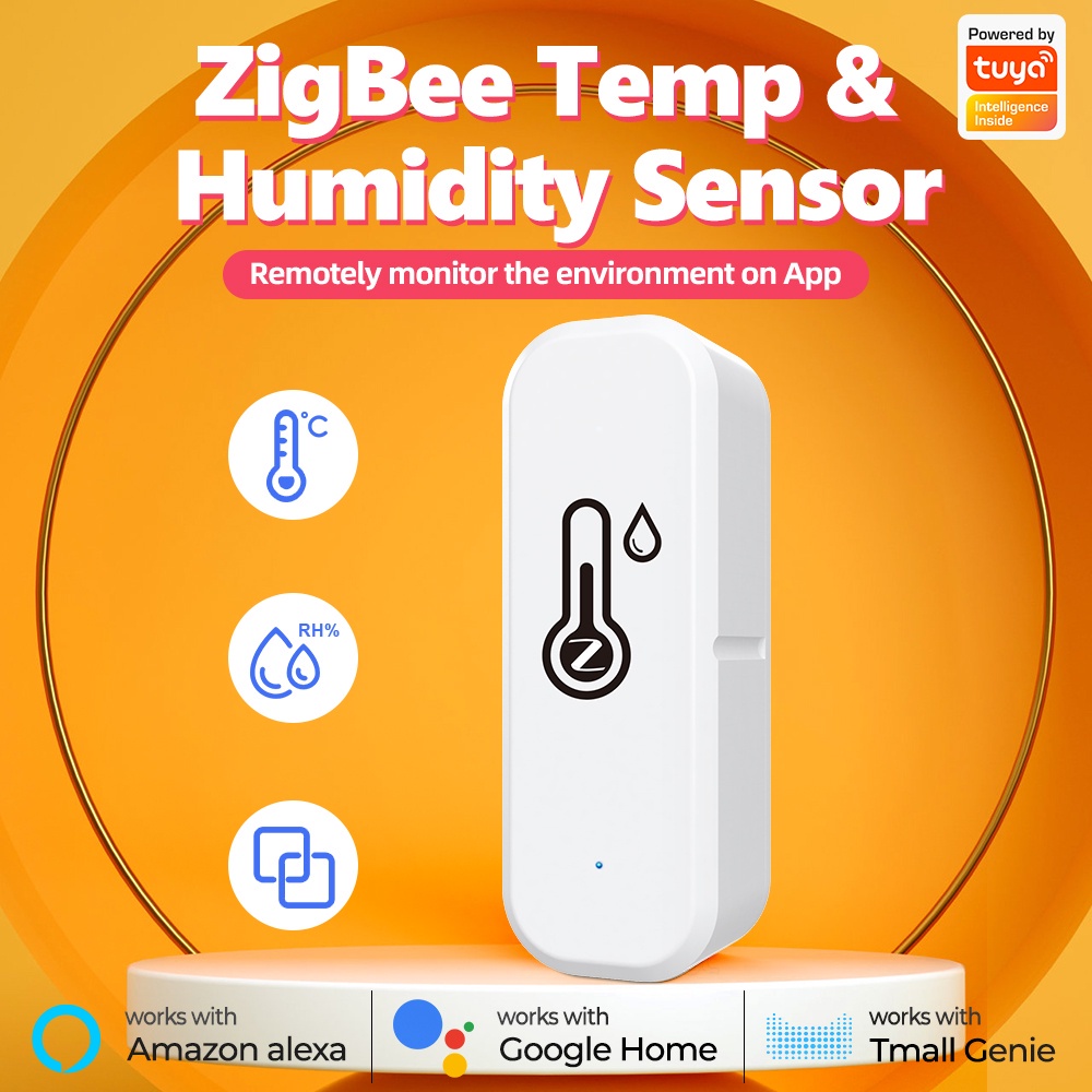 SMATRUL Tuya Zigbee Smart Temperature Humidity Sensor Indoor Hygrometer ...